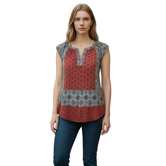 Lucky Brand Boho Sleeveless Tanktop Small NWT - Picture 1 of 8